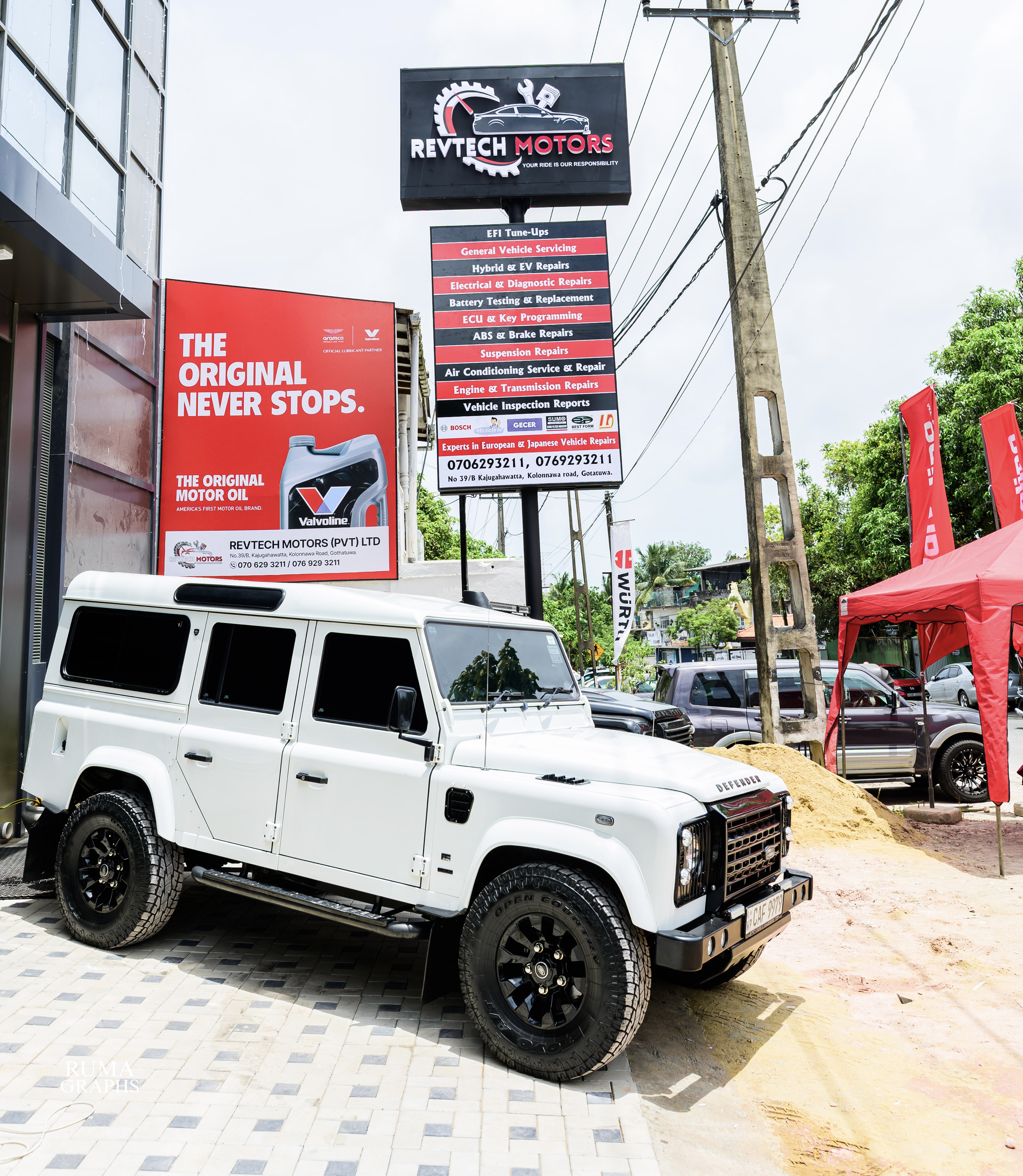 REVTECH Motors frontage and signage